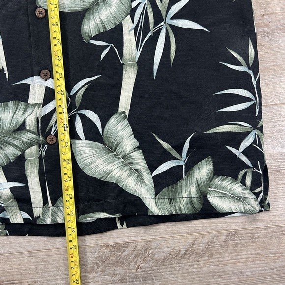 VTG Tommy Bahama Shirt Men's Sz M Hawaiian Silk Button Up Short Sleeve‎ Bamboo - Picture 8 of 9